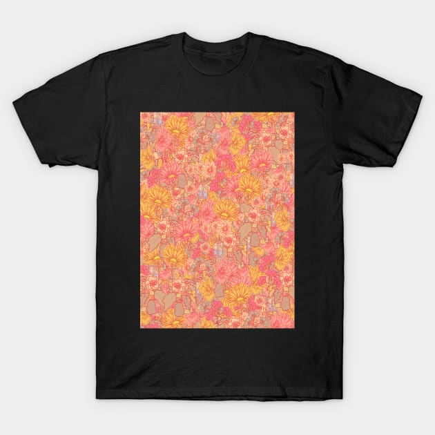 Summer pinks and yellows T-Shirt by Swadeillustrations
